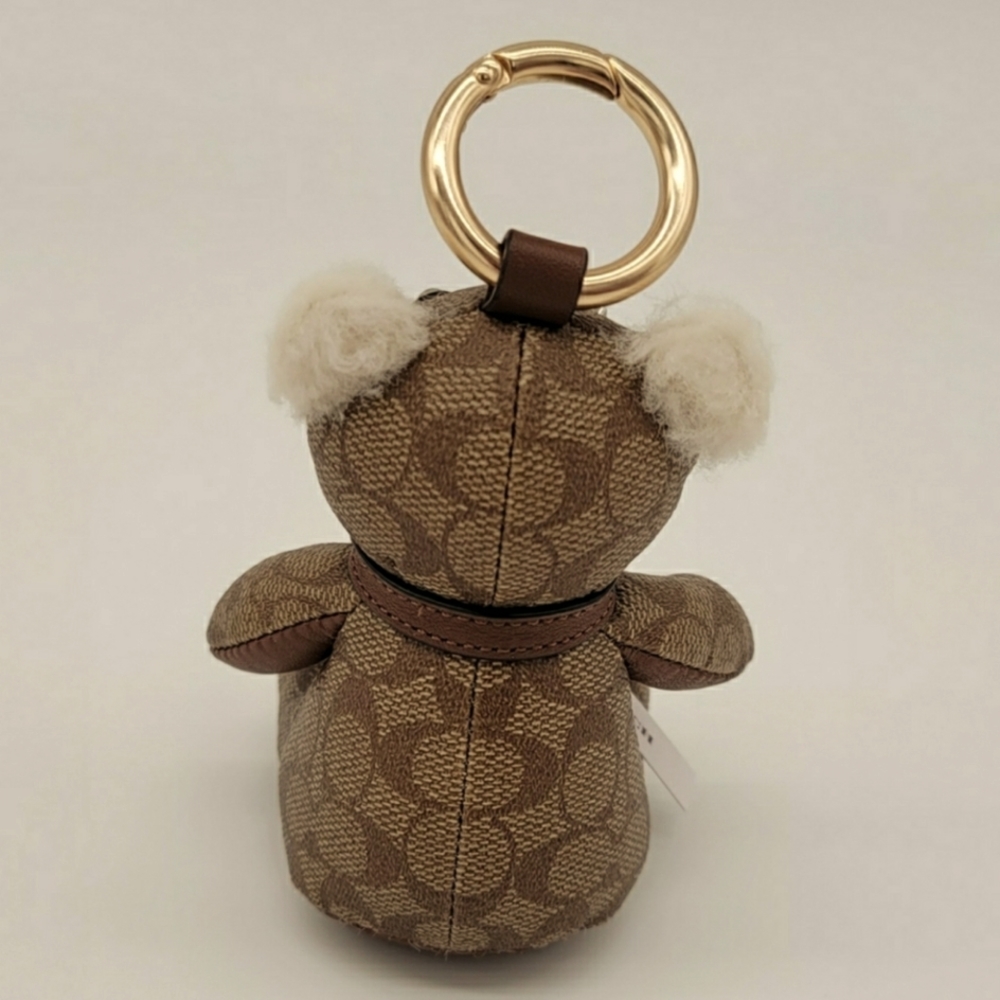 NWT Coach Teddy Bear Shearling Charm - Picture 6 of 8